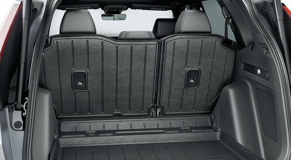 Black rear cargo area in a 2026 Honda CR-V.
