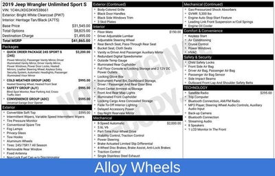 2019 Jeep Wrangler Unlimited Sport S