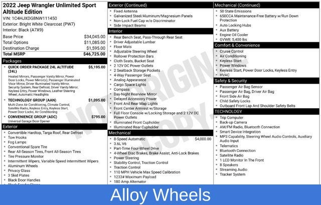 2022 Jeep Wrangler Unlimited Sport Altitude