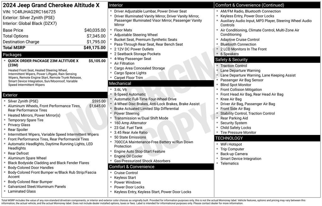2024 Jeep Grand Cherokee Altitude X