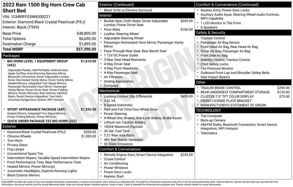 2022 RAM 1500 Big Horn/Lone Star