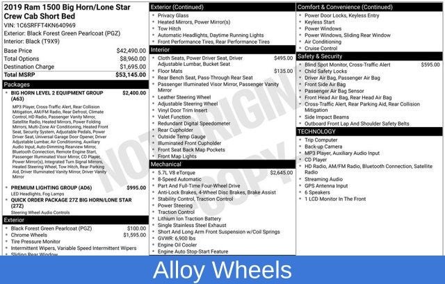 2019 RAM 1500 Big Horn/Lone Star