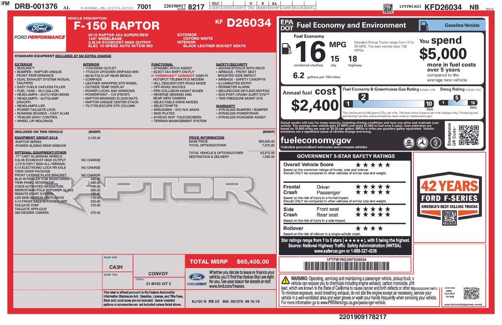 2019 Ford F-150 Raptor