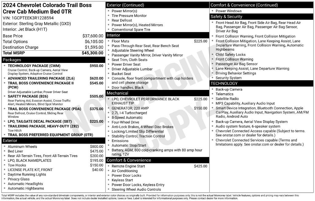 2024 Chevrolet Colorado Trail Boss