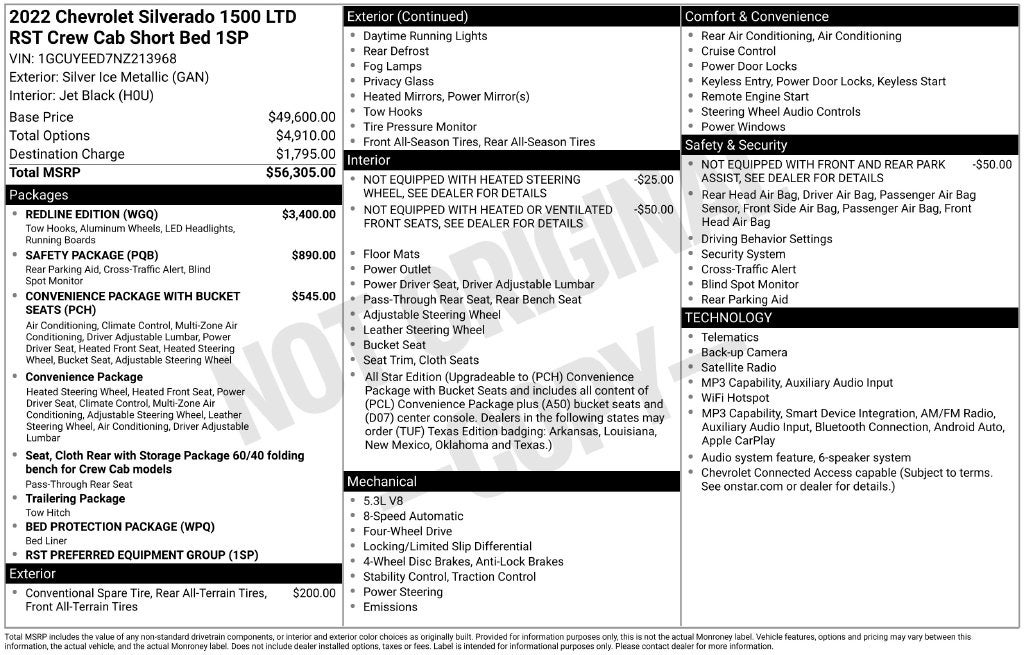 2022 Chevrolet Silverado 1500 LTD RST