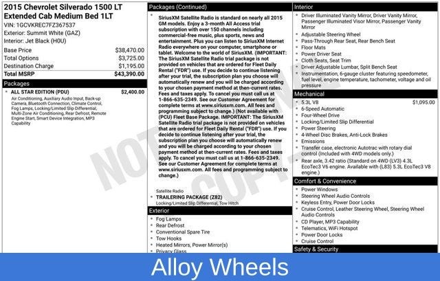 2015 Chevrolet Silverado 1500 LT LT1