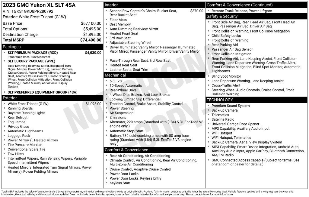 2023 GMC Yukon XL SLT