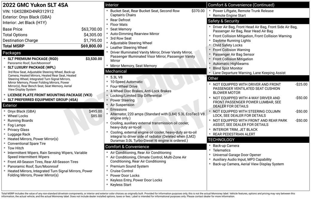 2022 GMC Yukon SLT