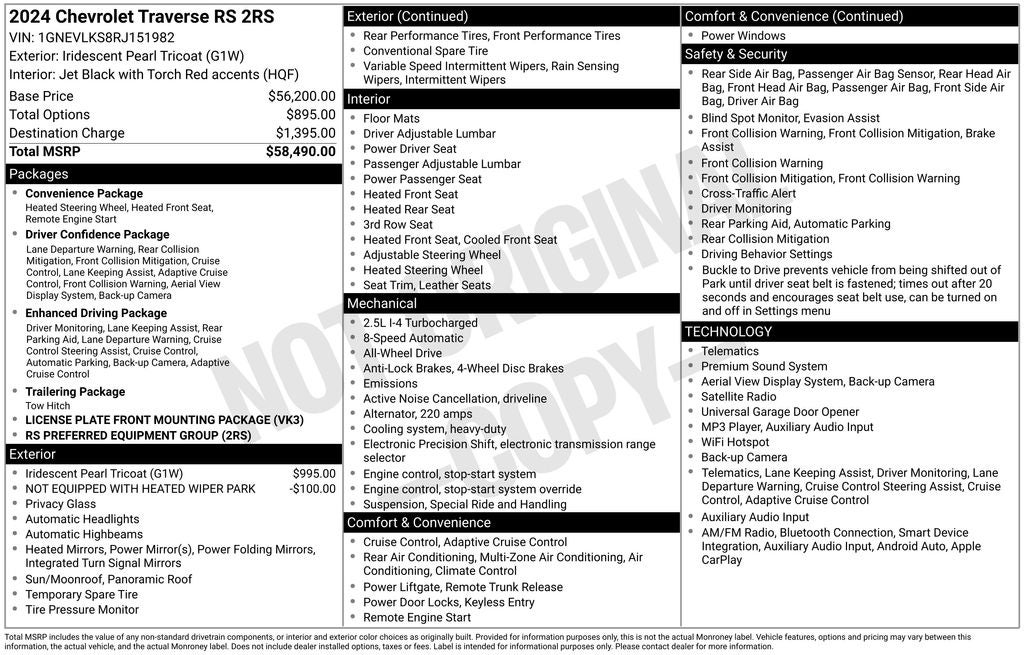2024 Chevrolet Traverse RS