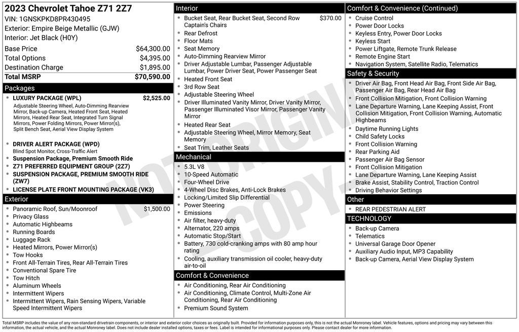 2023 Chevrolet Tahoe Z71 - Photo 57