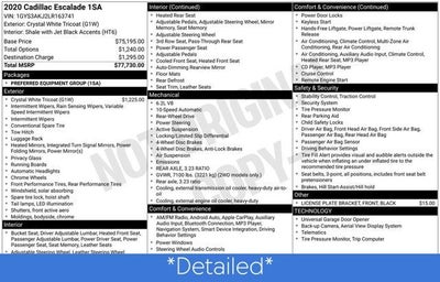 2020 Cadillac Escalade Base