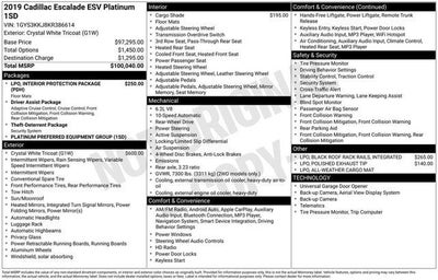 2019 Cadillac Escalade ESV Platinum Edition