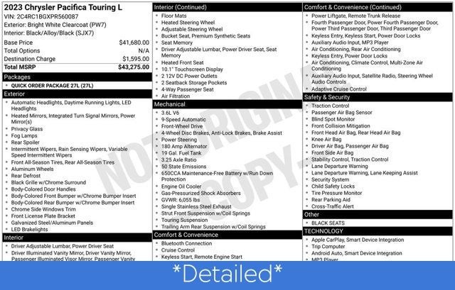 2023 Chrysler Pacifica Touring L