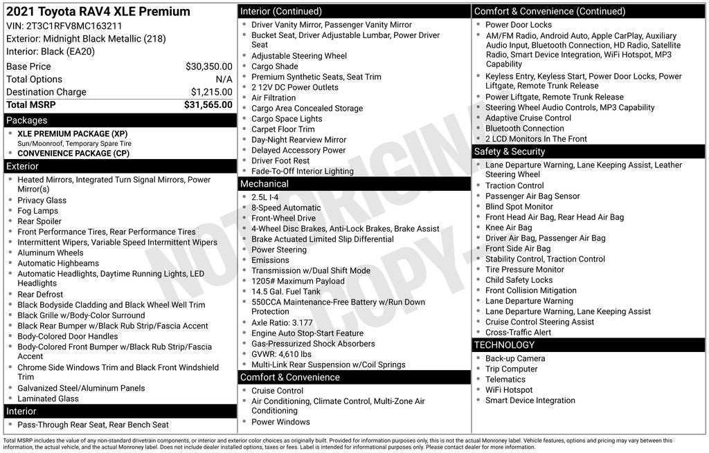 2021 Toyota RAV4 XLE Premium