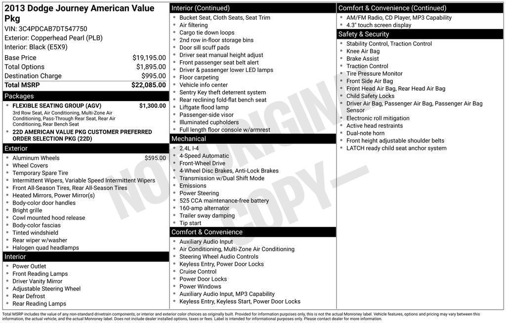 2013 Dodge Journey AVP