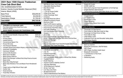 2021 RAM 1500 Classic Tradesman