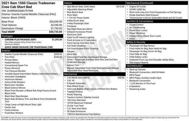 2021 RAM 1500 Classic Tradesman