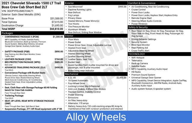 2021 Chevrolet Silverado 1500 LT Trail Boss