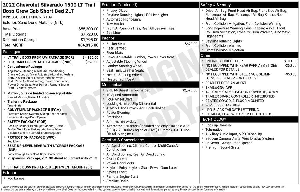 2022 Chevrolet Silverado 1500 LT Trail Boss