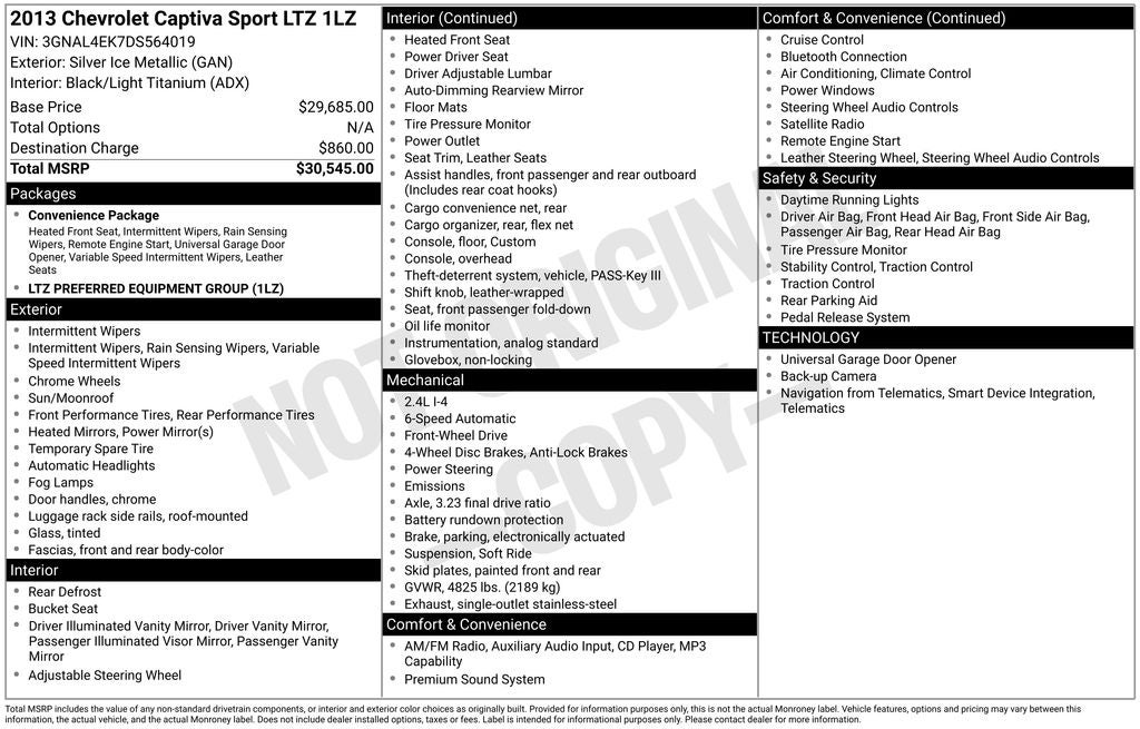 2013 Chevrolet Captiva Sport LTZ