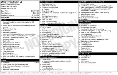 2025 Toyota Camry LE
