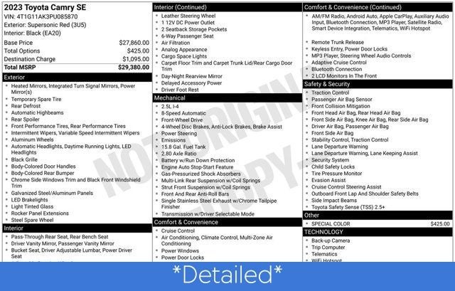 2023 Toyota Camry SE