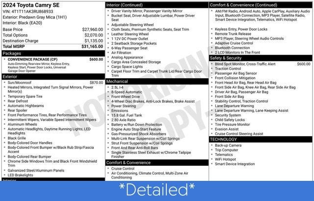 2024 Toyota Camry SE