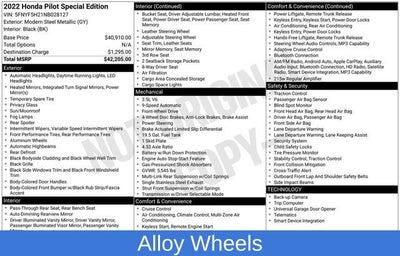 2022 Honda Pilot Special Edition