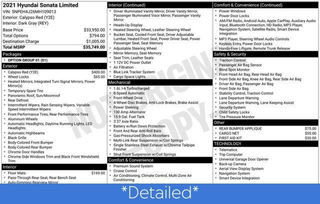 2021 Hyundai Sonata Limited