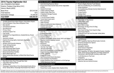 2016 Toyota Highlander XLE V6