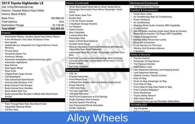 2019 Toyota Highlander LE