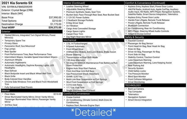 2021 Kia Sorento SX