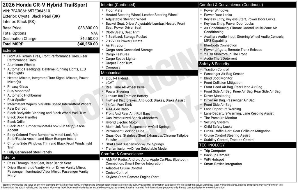 2026 Honda CR-V Hybrid TrailSport