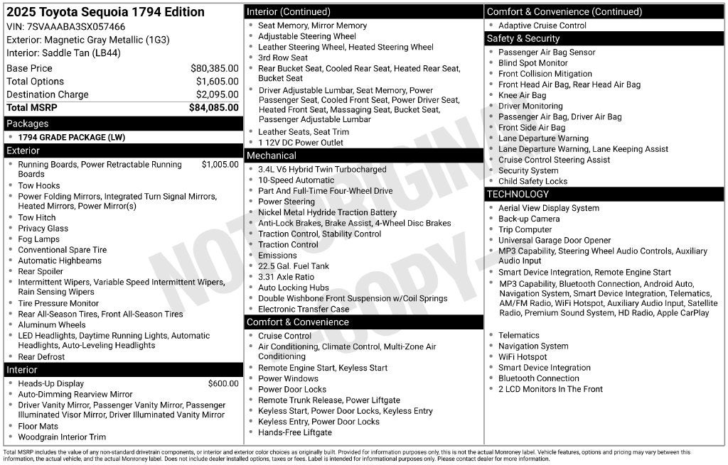 2025 Toyota Sequoia 1794 Edition