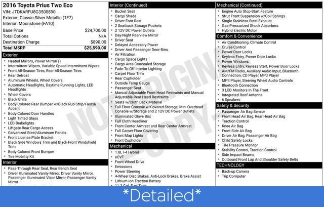 2016 Toyota Prius Four