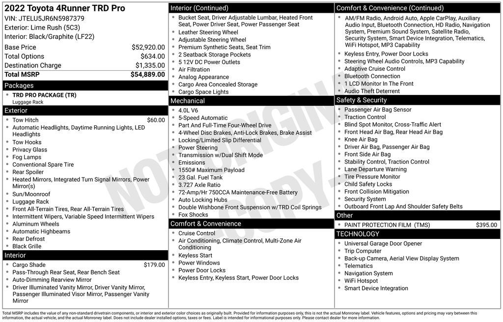 2022 Toyota 4Runner TRD Pro