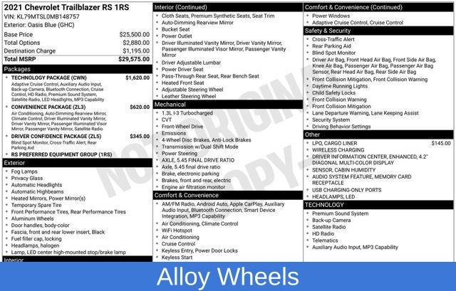 2021 Chevrolet TrailBlazer RS