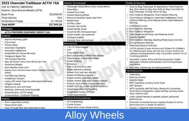 2022 Chevrolet TrailBlazer ACTIV