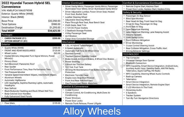 2022 Hyundai Tucson Hybrid SEL Convenience