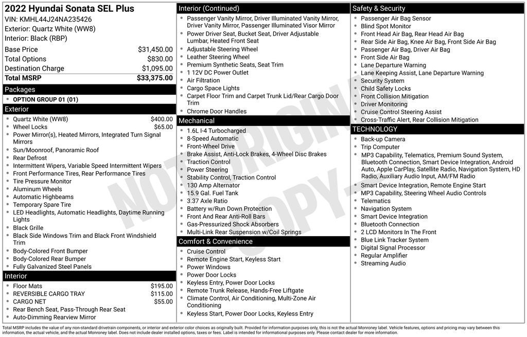 2022 Hyundai Sonata SEL Plus