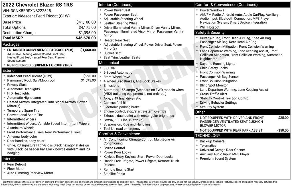 2022 Chevrolet Blazer RS