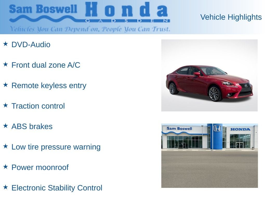 2015 Lexus IS 250 Crafted Line