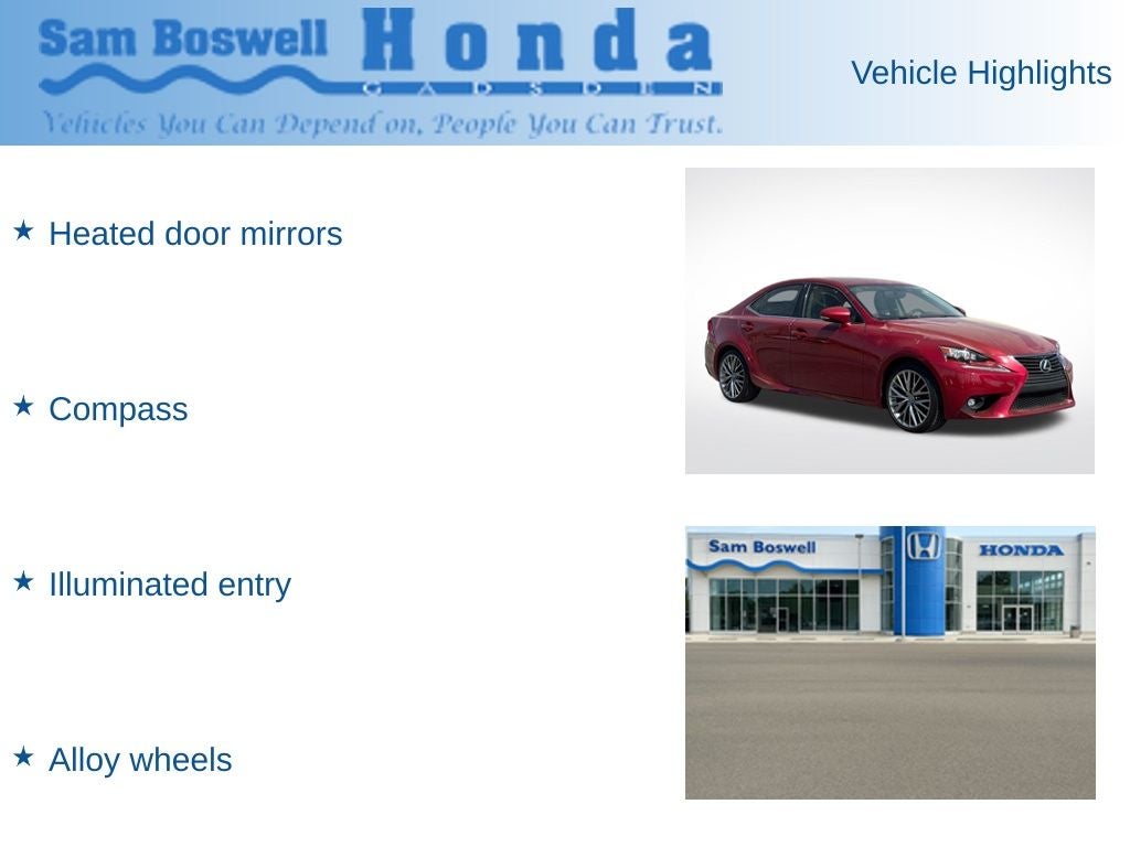 2015 Lexus IS 250 Crafted Line