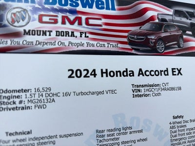 2024 Honda Accord EX