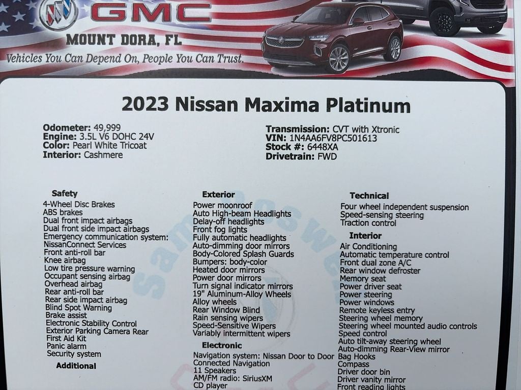2023 Nissan Maxima Platinum