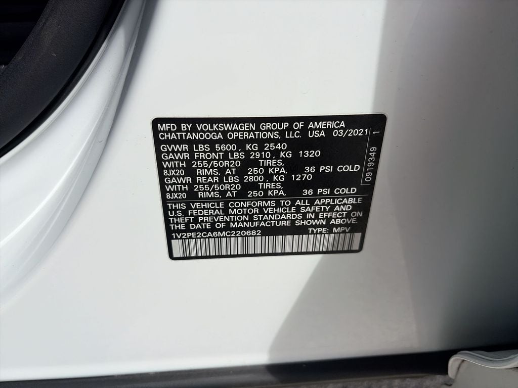 2021 Volkswagen Atlas Cross Sport 3.6L V6 SE w/Technology R-Line