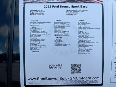 2022 Ford Bronco Sport Base
