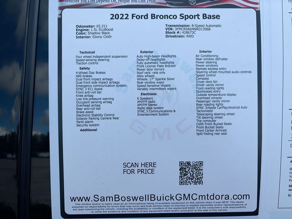 2022 Ford Bronco Sport Base