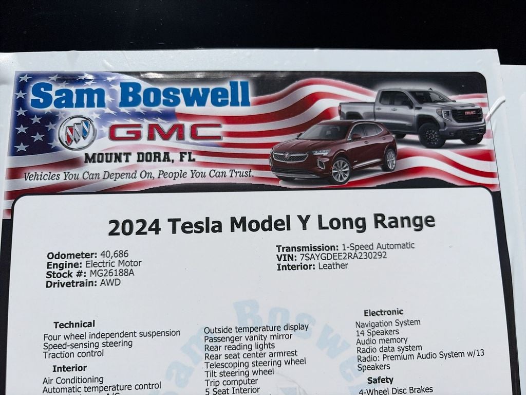 2024 Tesla Model Y Long Range