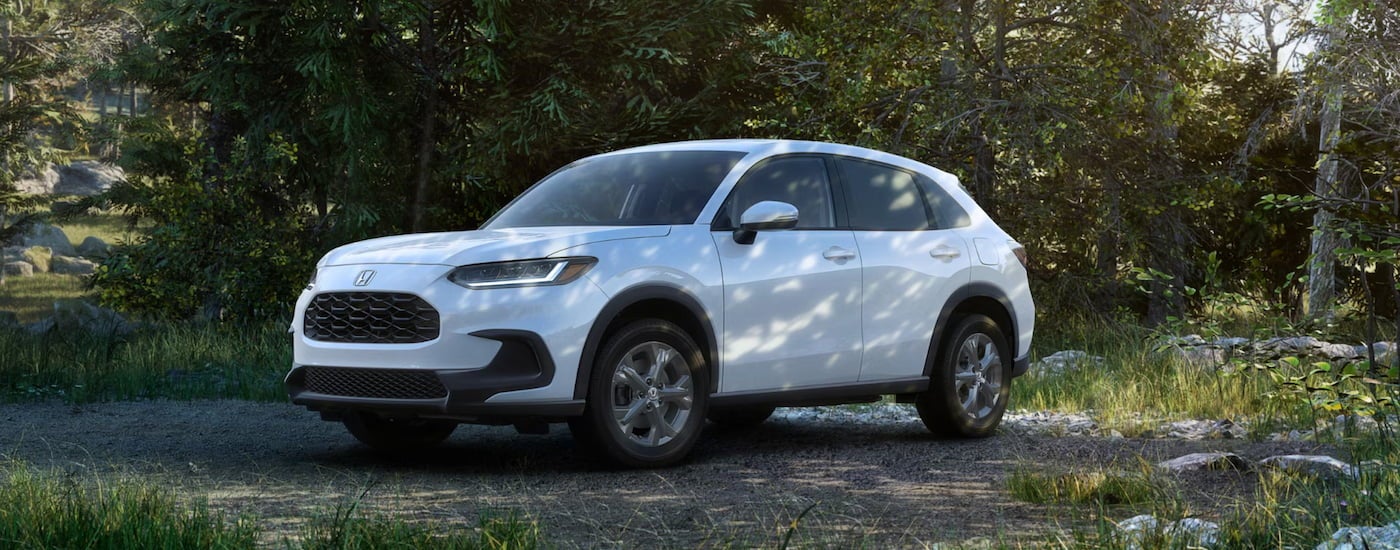 White 2026 Honda HR-V parked off-road.